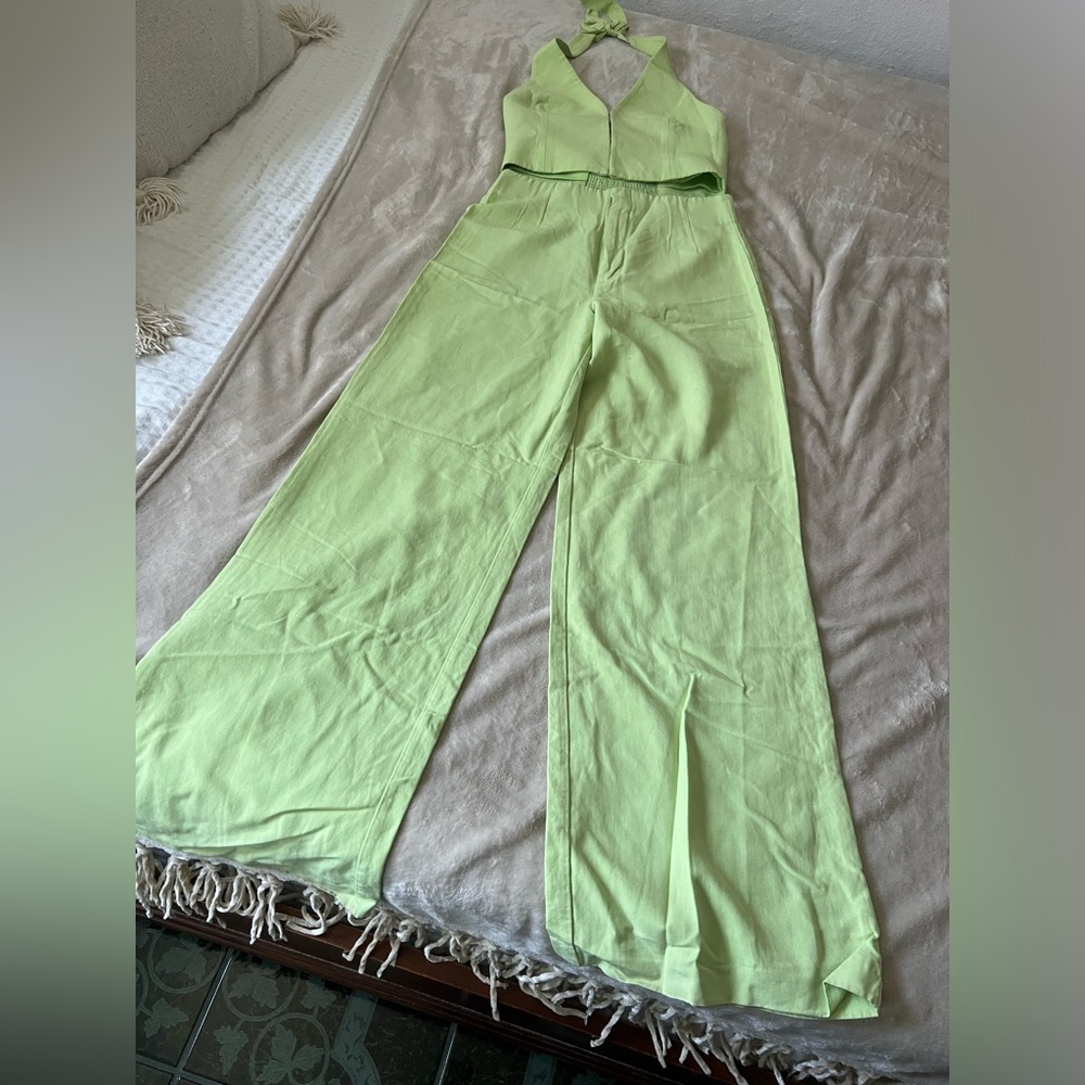 Zara Lime Green Crop Top